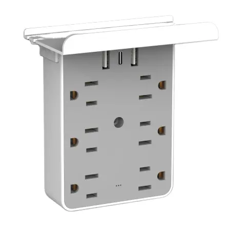 Leishen USB Multi Outlet Electric Extender Wall Plug Connected Sockets US Power Strip Extension Wall Socket Way Outlet With Hold