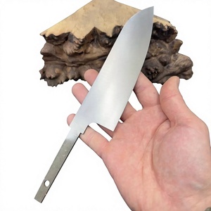 Paquete de 5 Hojas de Cuchillo de Cocina con Acabado Satinado, Acero Inoxidable, Espiga Completa, para Fabricación de Cuchillos DIY - Product Image 4