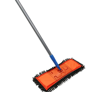 <span class=keywords><strong>Mop</strong></span> Industriale Commerciale con Manico Lungo <span class=keywords><strong>40cm</strong></span> in Metallo e Testa in Ciniglia, Auto-Intrecciante e Retrattile per Rimozione Polvere - Product Image 1