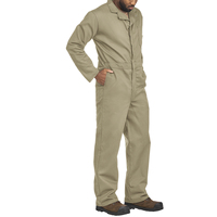 Combinaison de travail pour homme de haute qualité, 9 oz, kaki, FR, 100% coton, manches longues, avec résistance au feu et antistatique