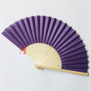 Promocional barato plegable de bambú de seda baile folk fan - Product Image 6