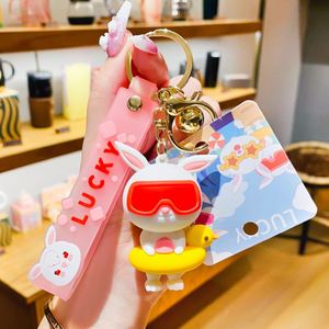 Cartoon Rabbit Keychain Trendy Fashion Car <b>Key</b> Ring Pendant Women Girl Cute Backpack Charm <b>Key</b> <b>Chains</b> - Product Image 5