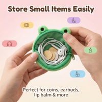 Porte-monnaie en peluche avec fermeture éclair, porte-clés, sac à monnaie de dessin animé, breloque, petite bourse à monnaie Kawaii pour femmes et filles