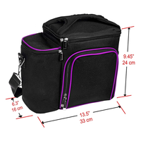 Sac isotherme à bandoulière personnalisé, portable, imperméable, multi-compartiments, double couche, avec boîte à lunch et contenants en polyester