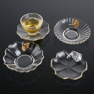 Tazza da Tè in Vetro Trasparente di Lusso con Fiori di Prugna 3D <span class=keywords><strong>e</strong></span> Bordo Dorato, Set Tazza <span class=keywords><strong>e</strong></span> Piattino Riutilizzabile <span class=keywords><strong>per</strong></span> Casa <span class=keywords><strong>e</strong></span> Caffetteria - Product Image 2
