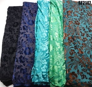 2023 soie velours africain dentelle tissu français coudre robe mariée dentelle tissu pour mariage/fête - Product Image 6