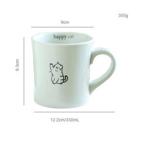 Taza de Café con Diseño de Gato Adorable, 11 oz, Taza de Cerámica Kawaii con Diseño de Cachorro, Estilo Nórdico Minimalista, Regalo de <span class=keywords><strong>Cumpleaños</strong></span> para Ella, Amante de los Gatos - Product Image 4