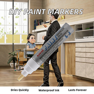 Marcadores de Pintura Permanentes a Base de Aceite de Secado Rápido, Punta Mediana Fina, Colores Surtidos para Pintura DIY, Uni PX-30 - Product Image 3