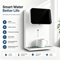 Distributeur d'eau chaude et froide mural pour usage domestique, distributeur d'eau intelligent à écran tactile, eau chaude instantanée
