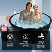 Jacuzzi gonflable sur mesure pour extérieur, spa, bain à remous pour 2 personnes, baignoire de massage portable à gonflage rapide pour jardin