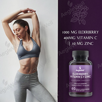 Aeglewell Capsules de Sureau – Complément Immunitaire pour Adultes, Antioxydant Puissant – 2 Capsules par Jour, 60 Capsules par Flacon