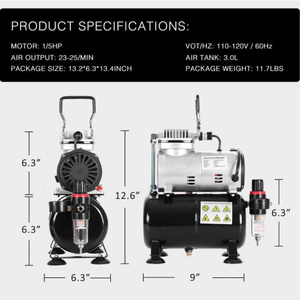Máy bơm màng tác động kép Máy nén khí <span class=keywords><strong>mini</strong></span> Máy phun sơn có bình chứa tự động dừng cấp độ DIY - Product Image 6
