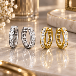 Orecchini a Cerchio Geometrici per Donne, Accessori per Orecchie Semplici per Uso Quotidiano - Product Image 1