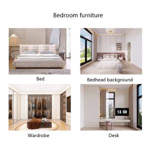 European Style Villa Bedroom Palace Pleated High Back Shell <strong>Inlaid</strong> King Size Luxurious Solid <strong>Wood</strong> Carved Double Bed - Product Image 5