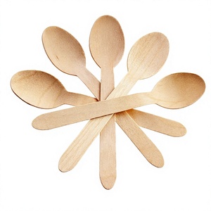 Ensemble de couverts jetables en bambou de qualité alimentaire, biodégradables, cuillère, couteau, fourchette en bois pour le camping, les fêtes, les plats à emporter - Product Image 4