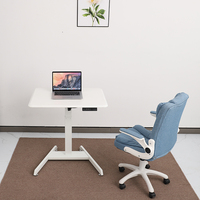 E2 Table basse électrique réglable en hauteur 1 jambe assis debout bureau d'ordinateur portable moteur unique debout bureau d'ordinateur pour le bureau à domicile