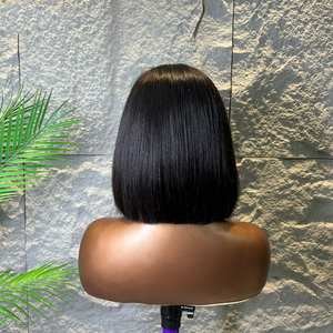 SDD Peluca Bob Corta de Cabello <span class=keywords><strong>Humano</strong></span> con Encaje Frontal HD, Peluca Frontal de Encaje Liso Extremo, Venta al por Mayor de Pelucas Bob para Mujeres Negras - Product Image 3
