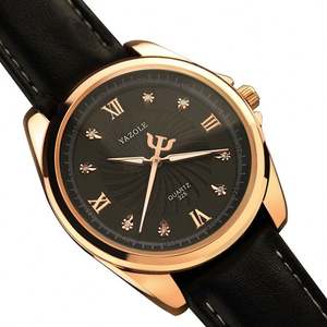 Yazole 325 고전적인 prc 남성 쿼츠 시계 좋은 정품 가죽 스트랩 방수 심플 캐주얼 시계 공장 - Product Image 2