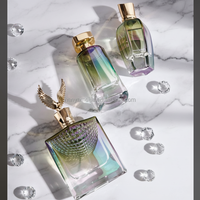 Flacon de parfum en verre de luxe personnalisé, vide et rechargeable, 50 ml, 60 ml, 100 ml, avec boîte cadeau