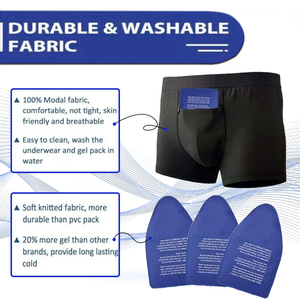 Slip da Uomo in Nylon con Impacco Freddo/Caldo e Ghiaccio, Riutilizzabile per la Cura Post-Operatoria e la Protezione dei Testicoli - Product Image 3
