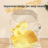 Maison pour hamster Extra large Villa de luxe Cage pour hamster dorée en plastique Fournitures pour animaux de compagnie de petite taille Écologique Salon rond
