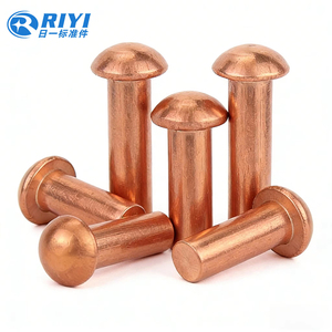 <span class=keywords><strong>Rivet</strong></span> en cuivre massif à tête semi-ronde, style capuchon rond, en stock - Product Image 1