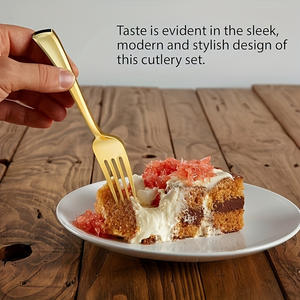 Juego de caja de regalo dorada de 1010 piezas de regalo de negocios de Hotel europeo 24/16, cubiertos de acero inoxidable para uso doméstico, vajilla occidental - Product Image 3