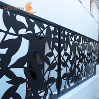 Panneau de clôture décoratif extérieur en acier corten découpé au laser pour jardin