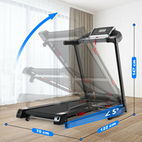 Mesin Lari Lipat Terlaris Dengan Kemiringan, Pengangkatan Otomatis, Treadmill Indoor Dengan MP3