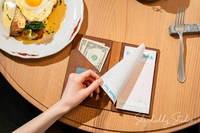 Dompet Server Kulit Sintetis Custom dengan Tempat Penyimpanan Nota Tamu, Organizer untuk Pelayan Restoran, Hadiah