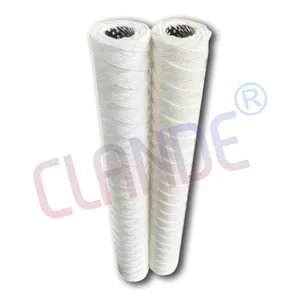 Water Filter Machine 20 Inch 125 Micron Pp String Wound Filter Cartridge With Top Quality