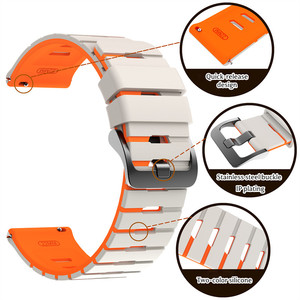 สายซิลิโคนแนวสปอร์ตสำหรับเปลี่ยน22มม. สำหรับนาฬิกา Huawei Watch 5 band สายรัดข้อมือสำหรับนาฬิกาข้อมือ Xiaomi - Product Image 2