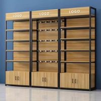 Présentoir de Magasin Durable pour Parfumerie, Étagères de Centre Commercial en Bois et Métal, 5/6/7 Niveaux, Légèrement Robuste, Revêtement Poudré, Facile à Assembler