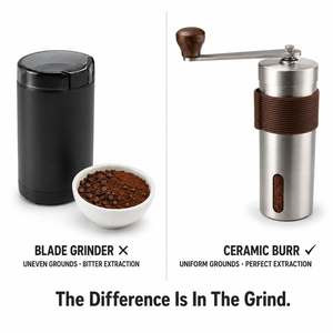 Nuevo Molinillo de Café Portátil Mini de Acero Inoxidable con Cuerpo Reforzado y Muela de Cerámica Ajustable - Product Image 3