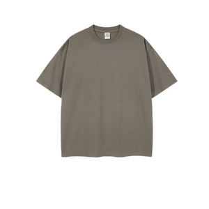 Camiseta de Verano para Hombre, Marca de Moda, Color Tierra, 260G, Manga Corta, Estilo Juvenil, Holgada, Blanca - Product Image 5