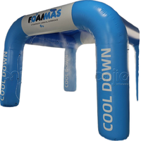 Tente de refroidissement par brumisation gonflable Anjie pour événements extérieurs, en bâche PVC, dimensions 10-12 pieds, résistante aux intempéries, logo personnalisé