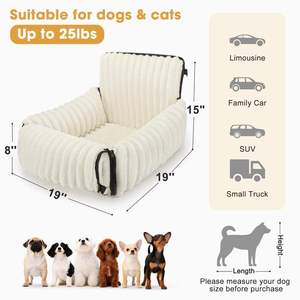 Assento de Carro para Cães de Algodão Multifuncional para Cães Pequenos/Médios, Portátil e Dobrável com Capa Removível e Lavável - Product Image 3