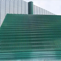 Clôture de sécurité pour centre correctionnel 358, panneau de prison en treillis soudé anti-escalade, clôture 358, maille 76,2 mm x 12,7 mm