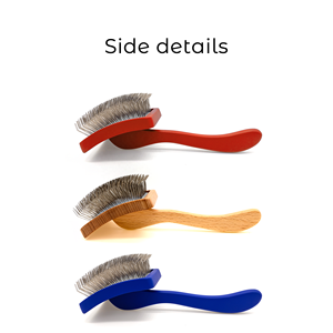 Factory Wholesale 100x205mm Professional Dog <strong>Brush</strong> Curved Long Pin Dog Grooming <strong>Slicker</strong> <strong>Brush</strong> - Product Image 3