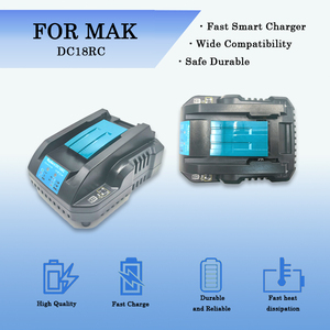 <span class=keywords><strong>Chargeur</strong></span> de batterie <span class=keywords><strong>rapide</strong></span> <span class=keywords><strong>DC18RC</strong></span> 7.2V/18V Max, <span class=keywords><strong>chargeur</strong></span> de remplacement compatible avec les perceuses sans fil, les clés à chocs et les outils électriques MAK - Product Image 2