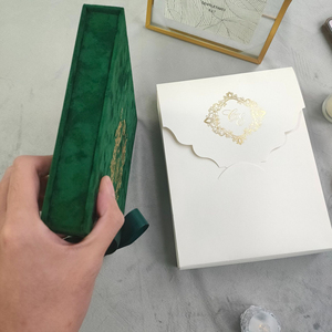 Velvet <b>gift</b> <b>box</b> customization, gold-embossed acrylic invitations, Western-style <b>wedding</b> invitations, <b>wedding</b> cards - Product Image 2