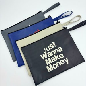 Custom Printed Leather Wristlet <strong>Clutches</strong> Zipper <strong>Bag</strong> <strong>with</strong> Portable <strong>Wrist</strong> <strong>Strap</strong> Handle - Product Image 5