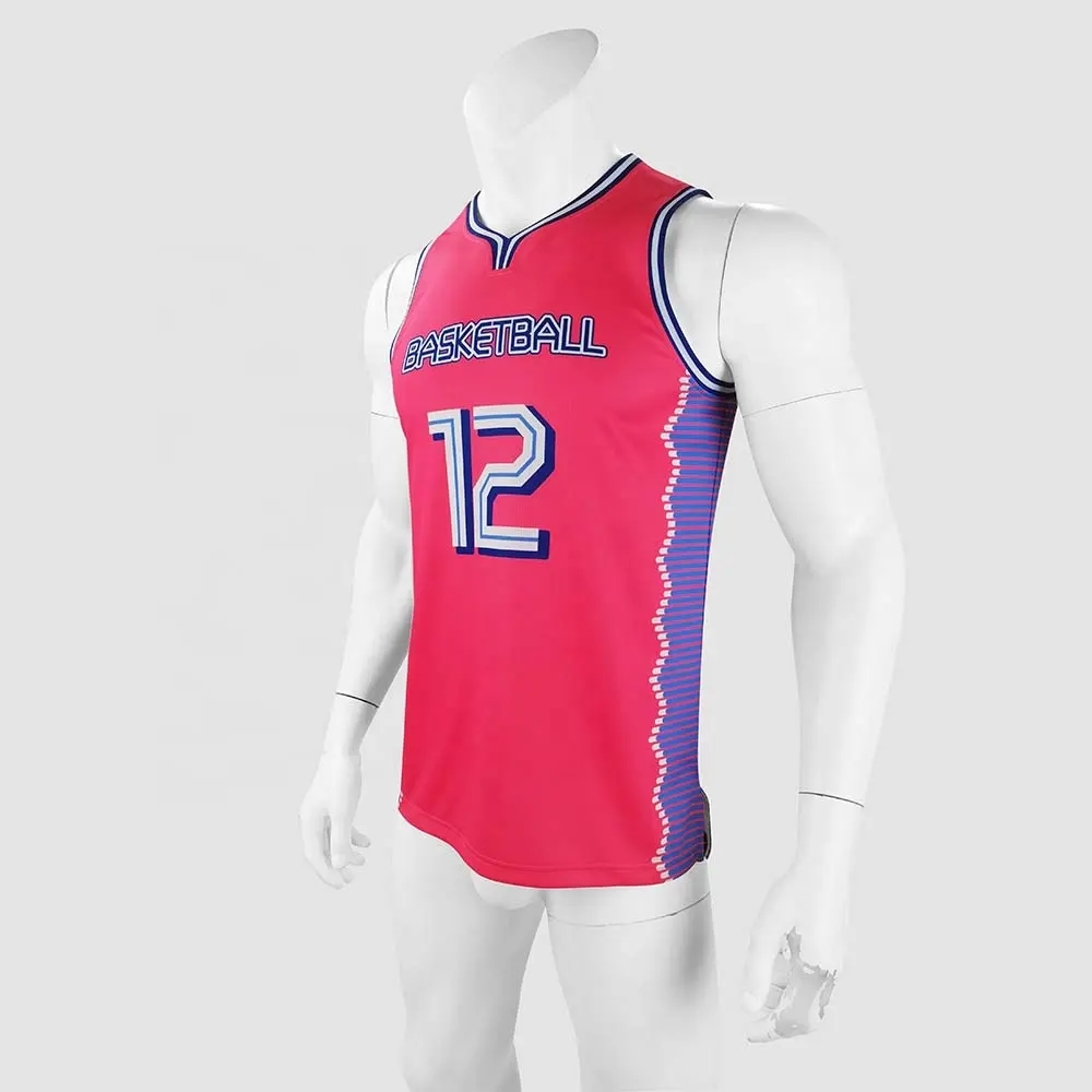 HOSTARON Jersey Basket, Kaus Olahraga Bernafas Sublimasi Nama Kustom Minimal Pesanan