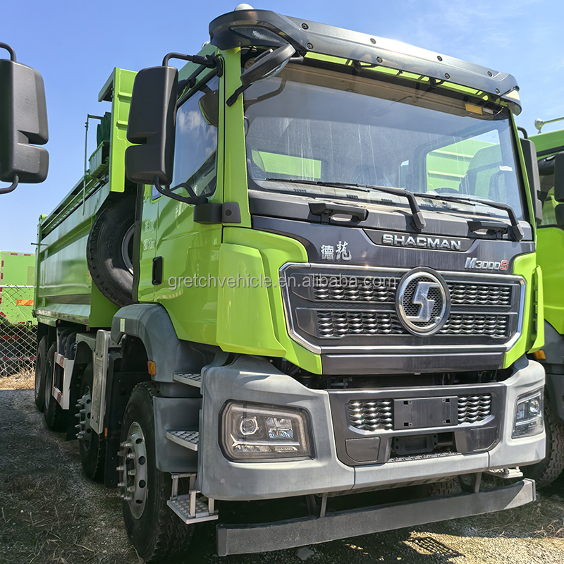 Самосвал для самосвала M3000 8x4 Shacman, Новые дизельные грузовые автомобили на дизельном топливе, 40 т, Евро 3/4/5, зеленый, 12 шин, самосвал