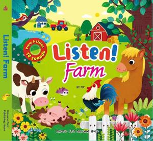 Collection de livres sonores Stock Design : Écoutez les sons - Série 4 - <span class=keywords><strong>Dinosaures</strong></span>, prairie, ferme, forêt - Commande directe - Product Image 5