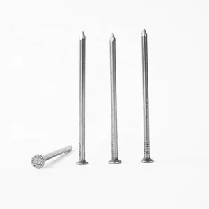 Máquina para hacer clavos de hormigón Galvanizado Ranurado Ss Clavos Negro Plata Clavo común