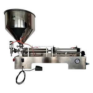 G1WG 100-1000ml Pneumatic Semi-Automatic Peanut Butter Viscous Liquid Yogurt Jelly <b>Tomato</b> Paste Jam Sauce Honey Filling Machine - Product Image 4