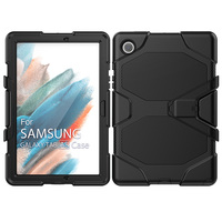 Hibrid ağır silikon defender Samsung kılıfı Galaxy Tab A8 10.5 inç 2021 X200 X205 için ekran koruyucu dahili