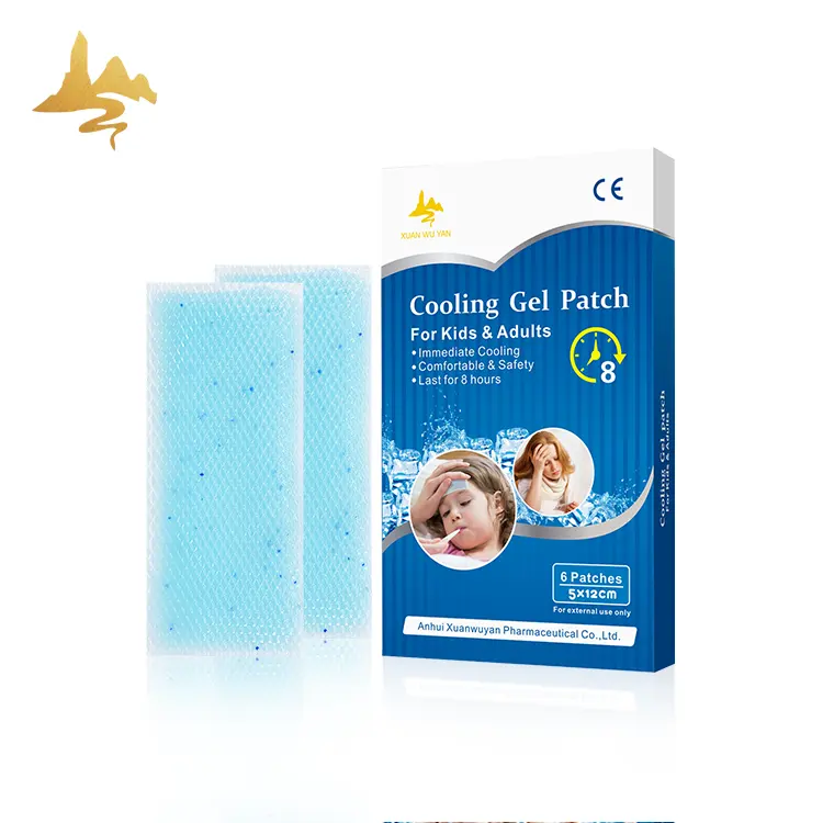 Nieuw Product Baby Reducerende Temperatuur Koele Menthol Gips Koorts Verkoelende Gel Patch