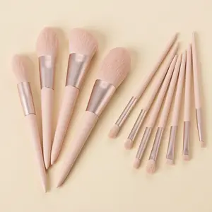 Hot Sale High Quality Pink Makeup Brushes New Design Custom Private Label Professional Vegan Makeup Brush Set